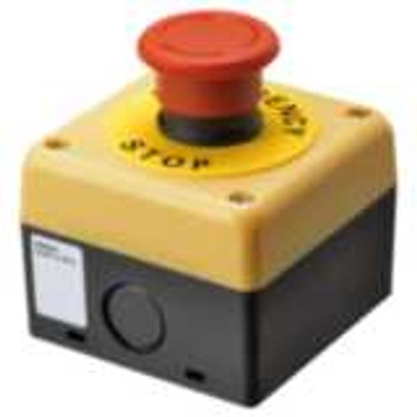 E-Stop, push-in, 2NC, 40-dia. head Medium Turn-reset. with integrated A22E0084E image 3
