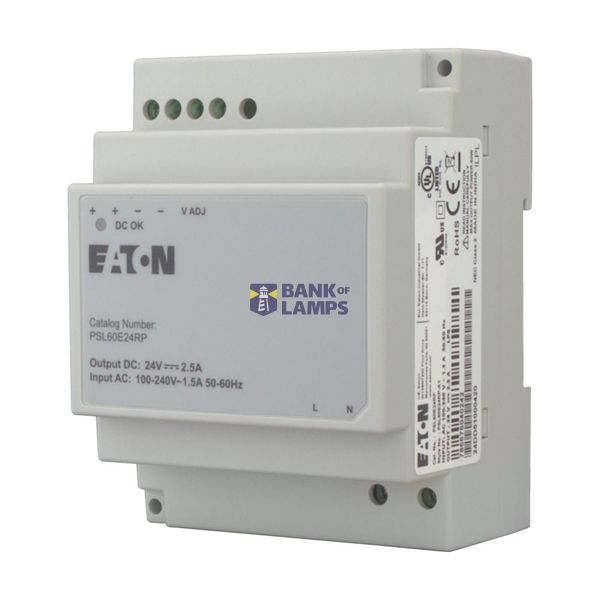 Power supply unit, Single-phase, 90 - 264 V AC / 24 V DC, 2.5 A, 60 W image 1