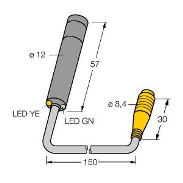 Photoelectric Sensor Opposed Mode Sensor (Laser Emitter)   M126E2LDQ image 1