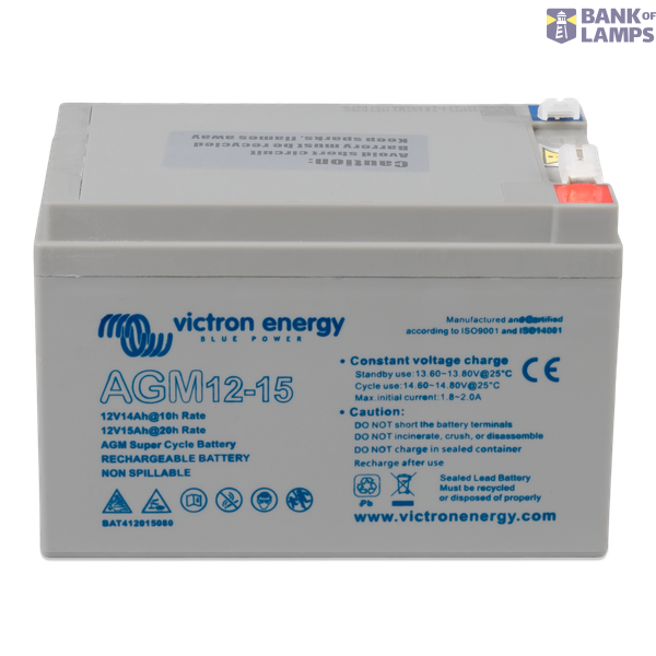Victron Energy Akumulators 12V/15Ah AGM Super Cycle Batt. (6.3x0.8mm) image 1