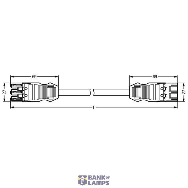 pre-assembled connecting cable Cca Socket/open-ended light green image 5