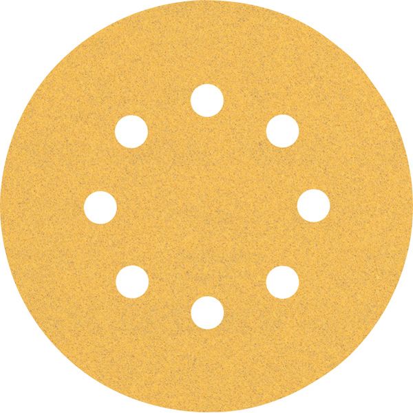 EXPERT C47 Sandpaper with 8 holes for Random Orbital Sanders 125 mm, G 1 5-pc image 1
