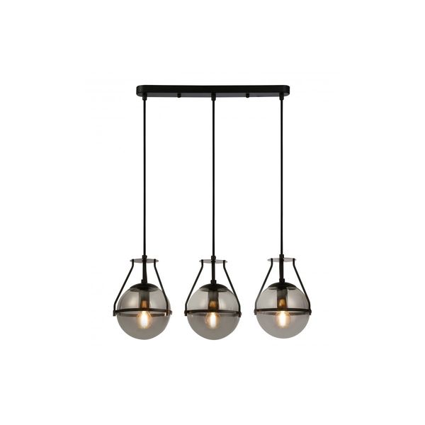 Ceiling luminaire DROP 3 , 7134, AC220-240V, 50/60Hz, 3*E27, max.25W, length 68 cm, black image 1