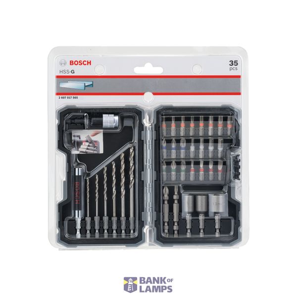 35-Piece Extra Hard Metal Drill and Screwdriver Bit Set image 2