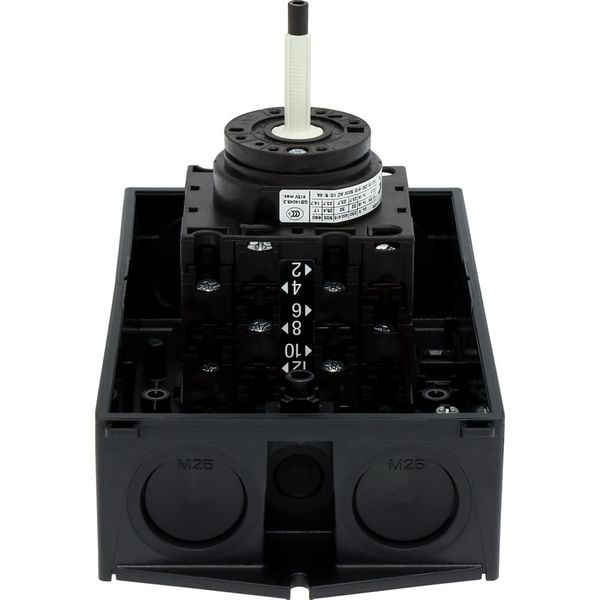 T3-4-15682/I2/SVB-SW Main switch, T3, 32 A, surface mounting, 4 contact unit(s), 6 pole, 1 N/O, 1 N/C, STOP function, With black rotary handle and locking ring, Lockable i image 14