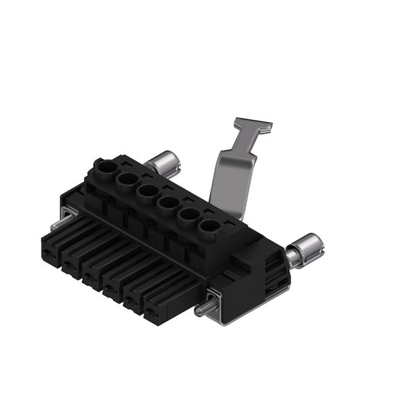 PCB plug-in connector, female plug, 7.62 mm, Number of poles: 6, 180°, Clamping yoke connection, Clamping range, max. : 10 mm², Box image 4