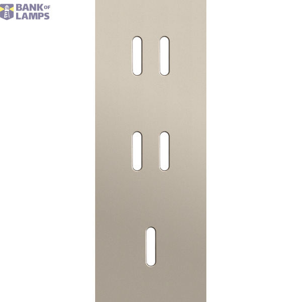Threefold faceplate, vertical 71 mm centre distance, for two double an image 1