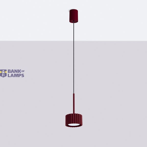 Pendant lamp AURA 1 burgundy Gx53 image 2