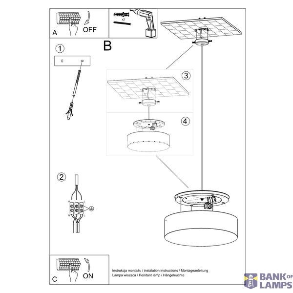 HANGING LAMP ARENA 35 WHITE E27 2X60W IP20 image 7