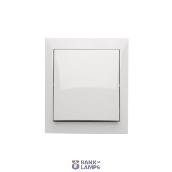 Splash-proof intermediate switch without pictogram, 10AX, white image 1