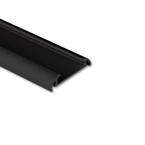 Attached aluminum profile PX1 40x9mm without diffuser black 2m image 1