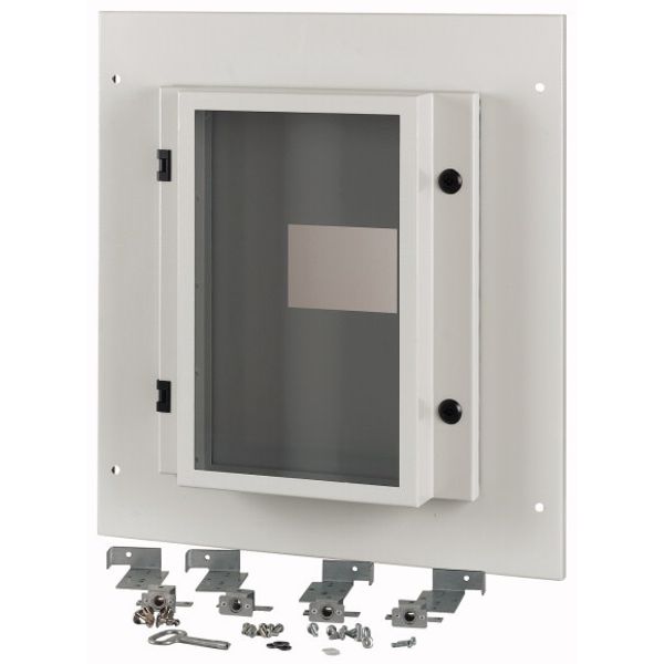 XMN44F06C-55-XMV Front plate, NZM4, 4p, fixed with mechanical interlock, W=600mm, IP55, grey image 1