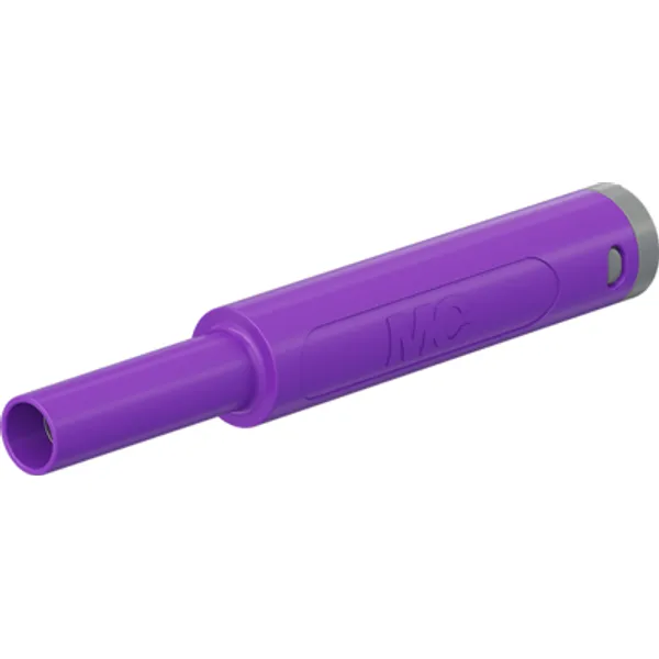 4 mm socket, crimp connection, 1.0 mm², mounting Ø 9.6 mm, CAT II/CAT III, purple, 66.2053-26 image 1