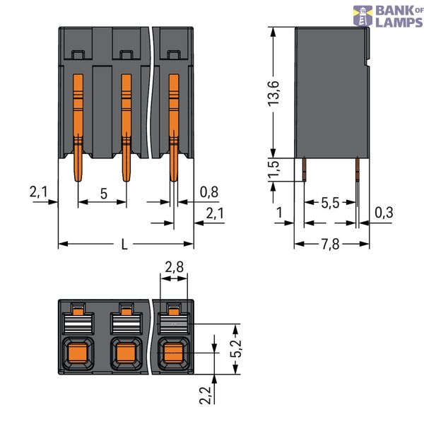 THR PCB terminal block push-button 1.5 mm² black image 4