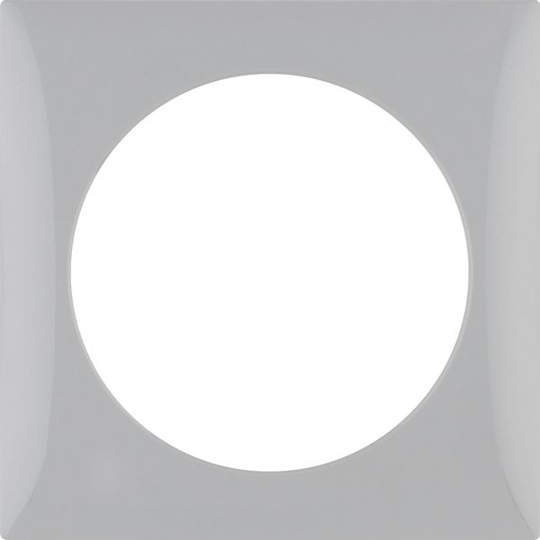 Integro Flow Frame, 1-Gang Grey Glossy image 1