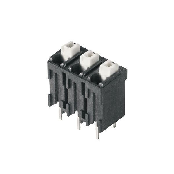 Printed circuit board terminals, 5.00 mm, Number of poles: 7, 180°, Solder pin length (l): 1.5 mm, black, PUSH IN with actuator, Clamping range, max. : 1.5 mm², Tube image 5