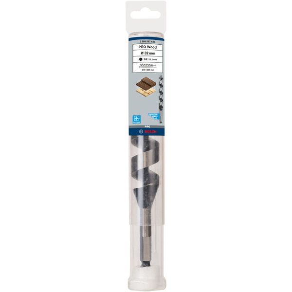 Wood auger bit, hexagon 32 x 170 x 235 mm, d 11,1 mm image 2