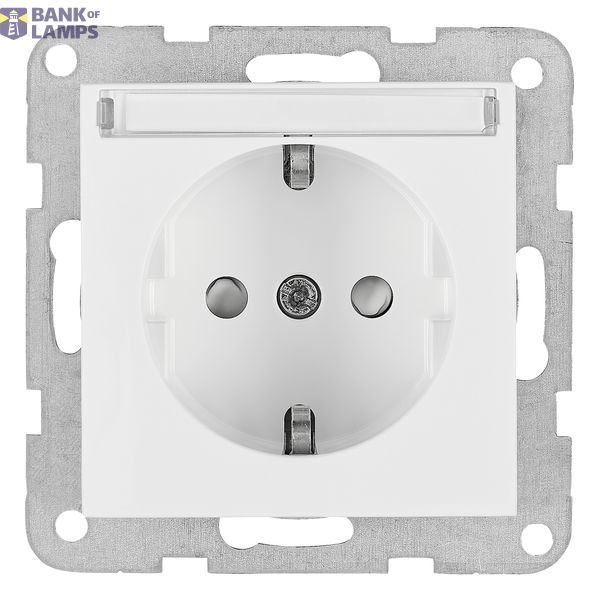 Socket with main inscription, white. image 1