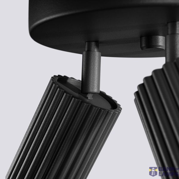 STYLISH BLACK CARBON CEILING LAMP ADJUSTABLE SPOTLIGHTS ON A 3XGU10 ROSEC image 4