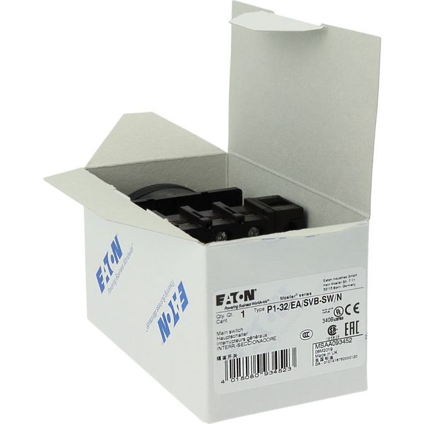 P1-32/EA/SVB-SW/N Main switch, P1, 32 A, flush mounting, 3 pole + N, STOP function, With black rotary handle and locking ring, Lockable in the 0 (Off) position image 28