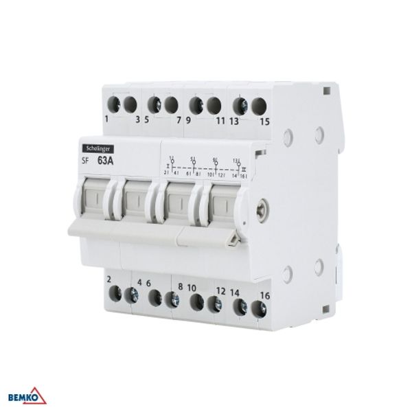 MODULAR CHANGEOVER SWITCH I-0-II 4P 63A image 1