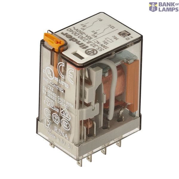 General purpose Rel. 2CO 10A/200VAC/Agni/Test button/Mech.ind. (55.32.8.200.0040) image 2