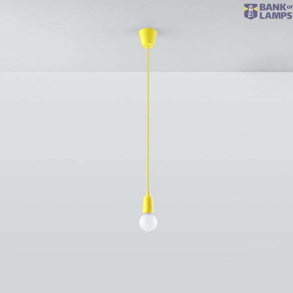 HANGING LAMP DIEGO 1 YELLOW E27 1X60W IP20 image 5