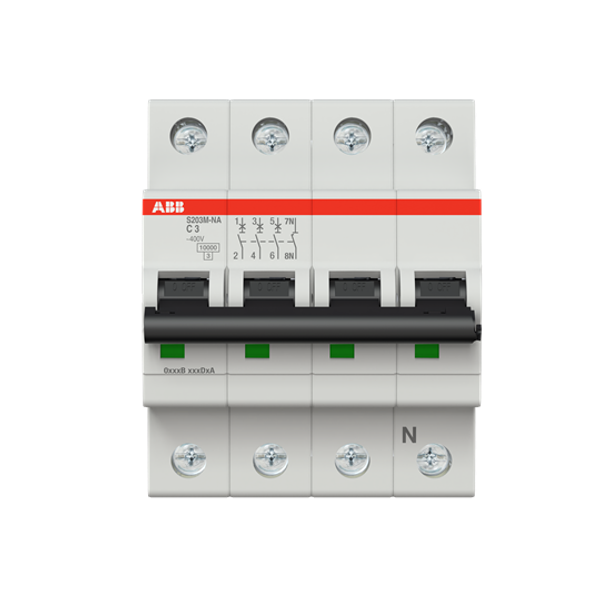 S203M-D4NA Miniature Circuit Breaker - 3+NP - D - 4 A image 2