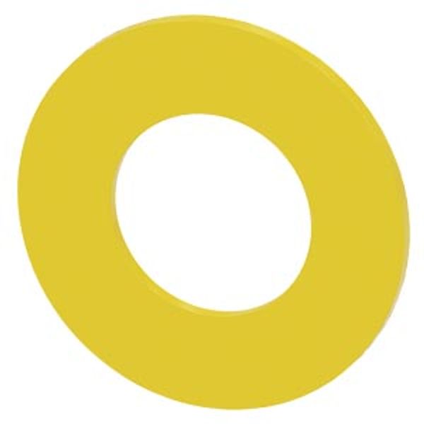 Washer for EMERGENCY STOP, yellow, with inscription (Polish): Zatrzymanie symbol 5638, Awaryjne symbol 5638, Outer image 1