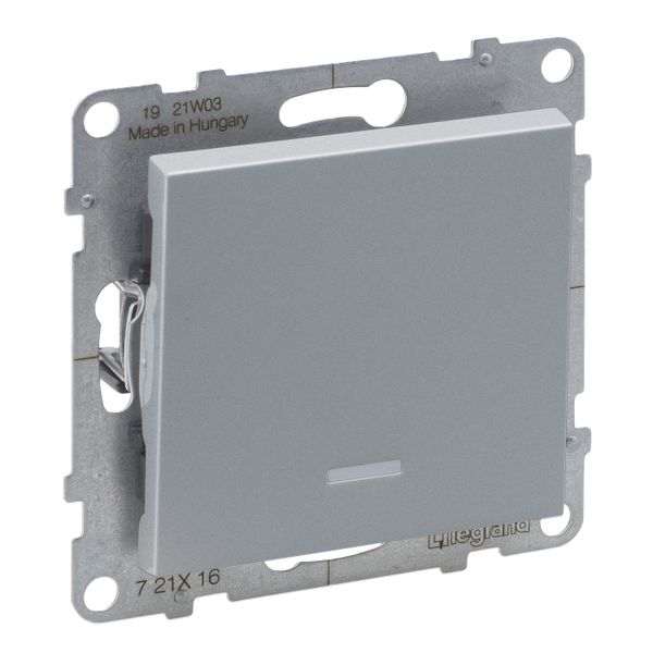 TWO-WAY SWITCH ILLUMINATED 10AX AUTOMATIC TERMINALS ALUMINIUM image 1