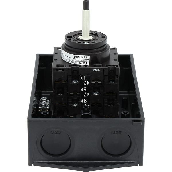 T3-4-8344/I2/SVB Main switch, T3, 32 A, surface mounting, 4 contact unit(s), 8-pole, Emergency switching off function, With red rotary handle and yellow locking ring, image 63