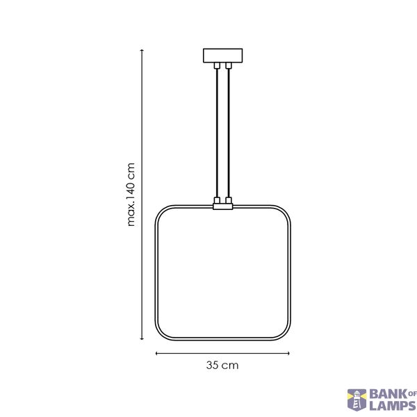 LED quad pendant lamp ↔ 35 cm white image 5