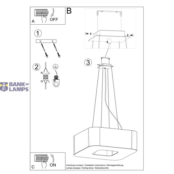 Chandelier URANO 60 black image 4