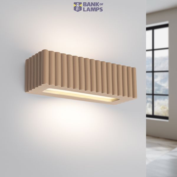 Wall lamp ceramic RIGATA taupe image 3