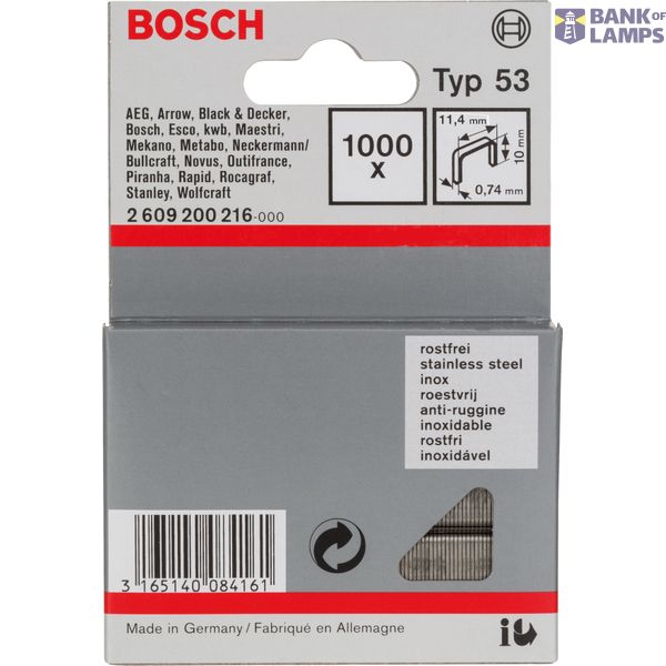 Type 53 fine wire staple, stainless Type 53; L= 10 mm image 2