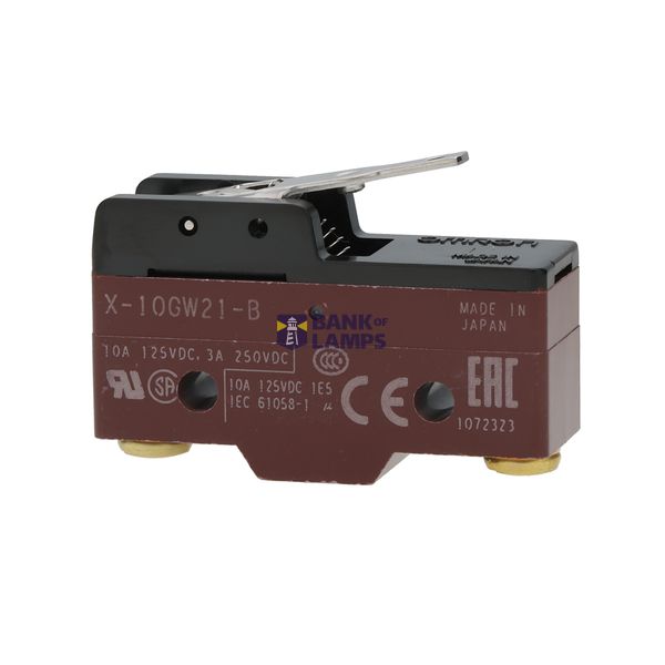 Basic switch, general purpose, short hinge lever, 10 A, screw terminals X10G7026C image 1