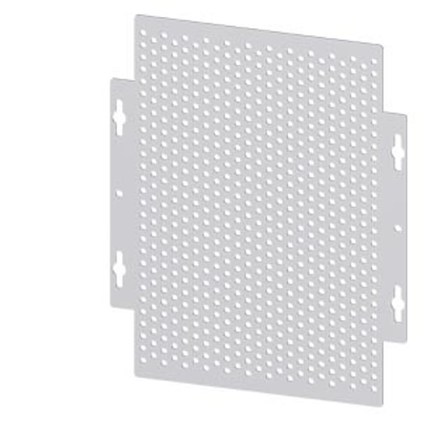 ALPHA 400/630/1250 DIN assembly kit mounting plate perforated with section cover H = 300 mm, image 1