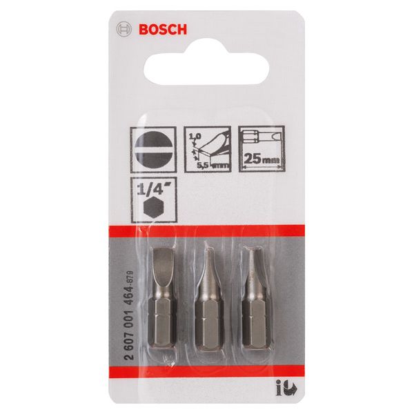 Screwdriver bit Extra Hard S 1,0x5,5, 25 mm 3 pcs. image 1