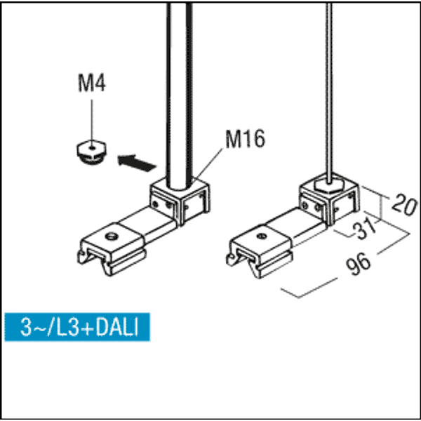 3PH/L3+DALI ABH EINSP WH - install. component for initial feed image 2