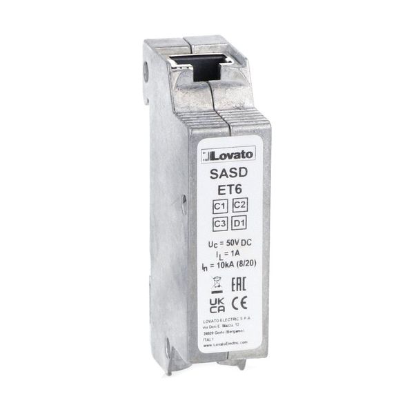 Surge protection device type C2-D1 for line Ethernet Cat. 6 - power over Ethernet (POE), rated discharge current In (8/20μs) 10kA image 1