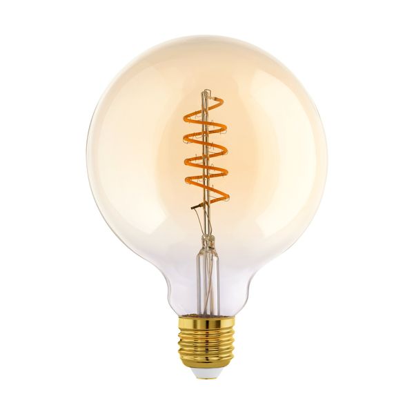 LM-E27-LED GLOBE G125 GLAS AMBER 4W/270Lm 2200K image 1