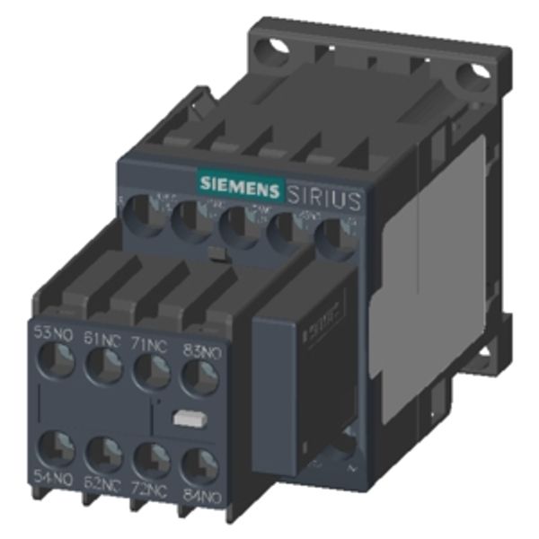 contactor relay, 4 NO + 4 NC, 230 V AC, 50/60 Hz, with varistor plugged image 2