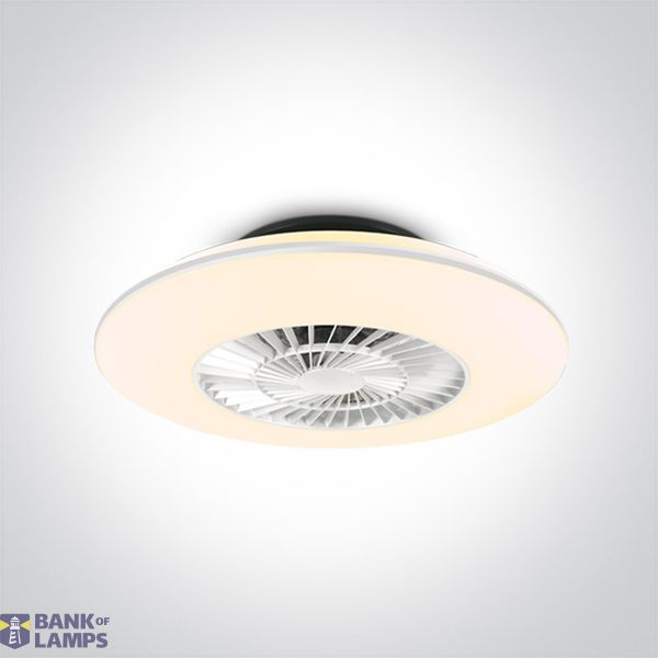 WHITE CEILING LIGHT 30W FAN 35W IP20 230v image 1
