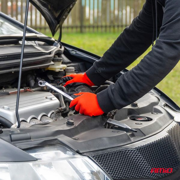 Bent ring spanner set 6-22 mm 8 pcs. AMIO-04196 image 1