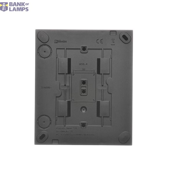 Two-way switch without pictogram, Push In system, (module), Simon 24, IP20/IP44, 10AX, black matt image 1