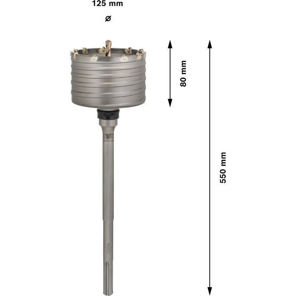 SDS-max-9 core cutter 125 x 80 x 300 mm image 1