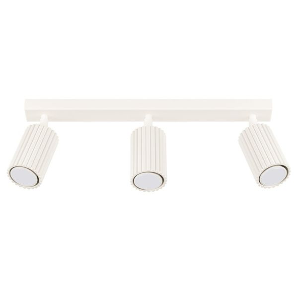CEILING LAMP FROM THE KARBON SERIES, THREE MOVABLE BEIGE SPOTLIGHTS FOR DINING ROOM, GU10 BULBS image 1