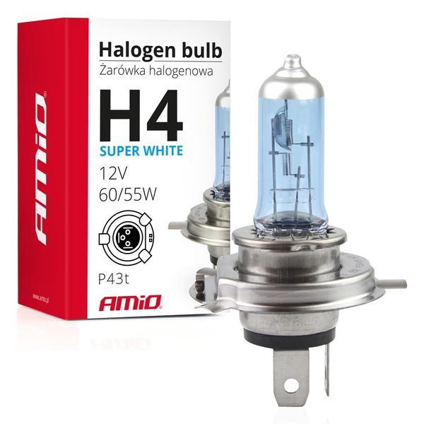 Halogen bulb H4 12V 60/55W UV filter (E8) Super White image 1