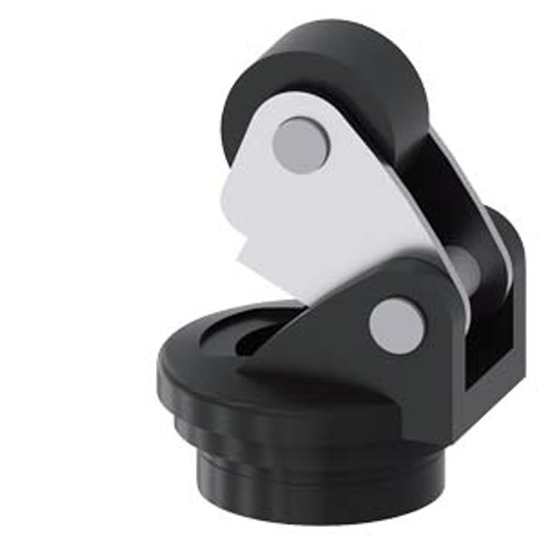 Actuator head for position switch 3SE52 Roller lever made of stainless steel with Plastic roller image 1