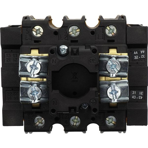 P3-63/EA/SVB/2HI11 Main switch, P3, 63 A, flush mounting, 3 pole, 2 N/O, 2 N/C, Emergency switching off function, With red rotary handle and yellow locking ring image 2